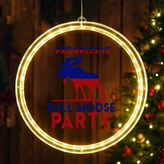 Bull Moose Party Progressive Teddy Roosevelt LED Christmas Window Lights
