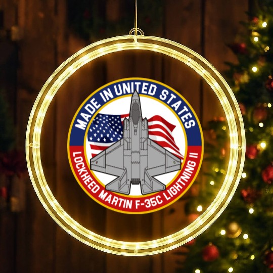 Lockheed Martin F-35C Lightning II - Made in USA LED Christmas Window Lights