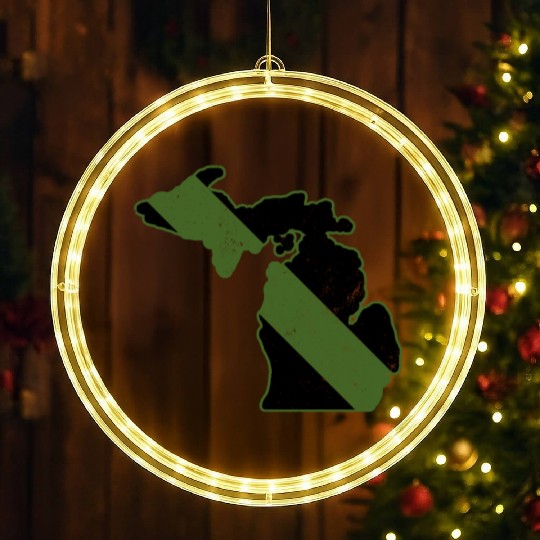 Game Warden CBP Michigan Border Patrol Park Ranger LED Christmas Window Lights