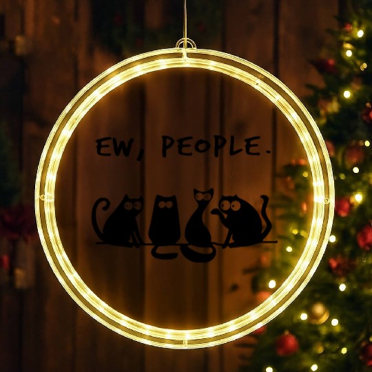 ew people cat LED Christmas Window Lights