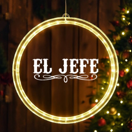 El Jefe The Boss Funny Mexican Pride Humor mexico LED Christmas Window Lights