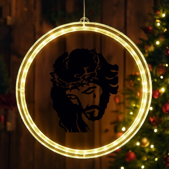JESUS CROWN OF THORNS LED Christmas Window Lights