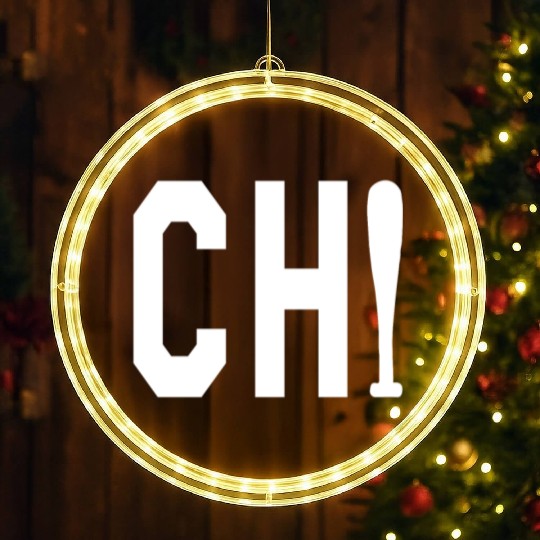 Chicago Cubs CHI baseball Bat Vintage Chicago Tri LED Christmas Window Lights
