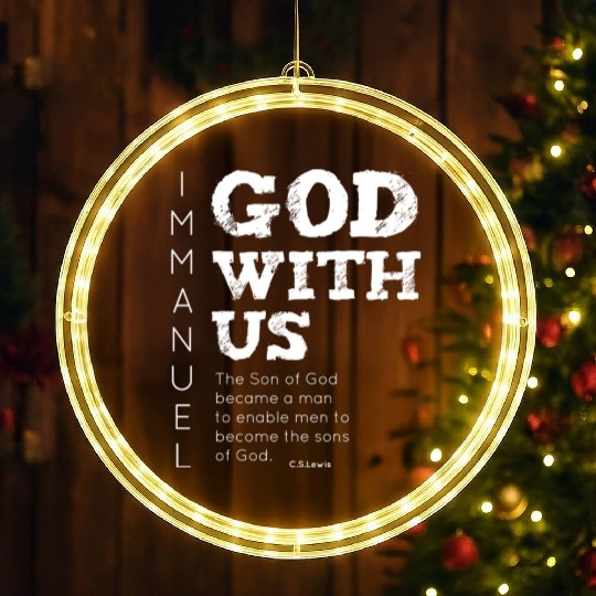 Immanuel, God with us LED Christmas Window Lights