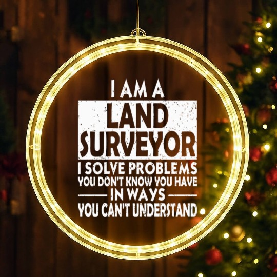 Funny - funny land surveyor problem solving dist LED Christmas Window Lights