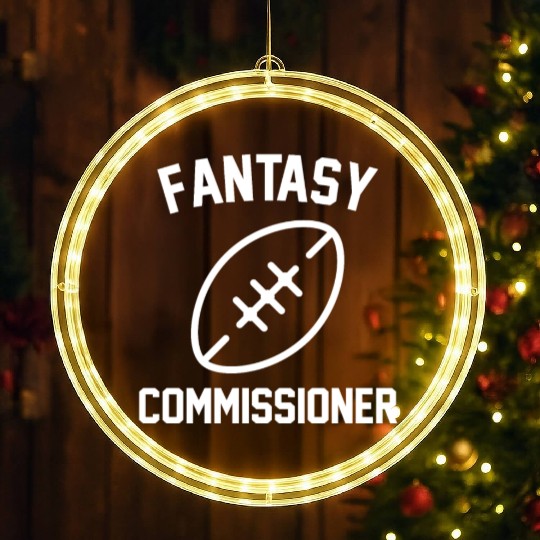Fantasy Football Commissioner LED Christmas Window Lights