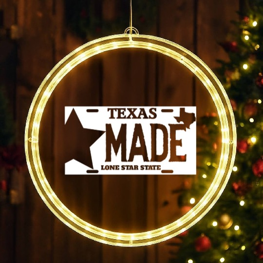 Texas - texas made lone star license plate LED Christmas Window Lights