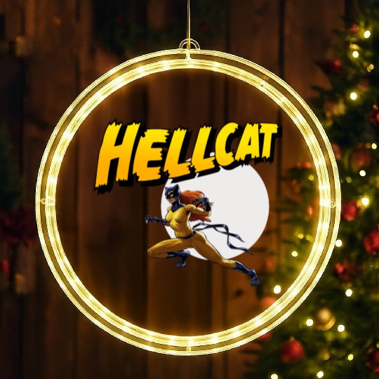 Mens Marvel Hell Cat Hella Cat Hellcat New cat LED Christmas Window Lights