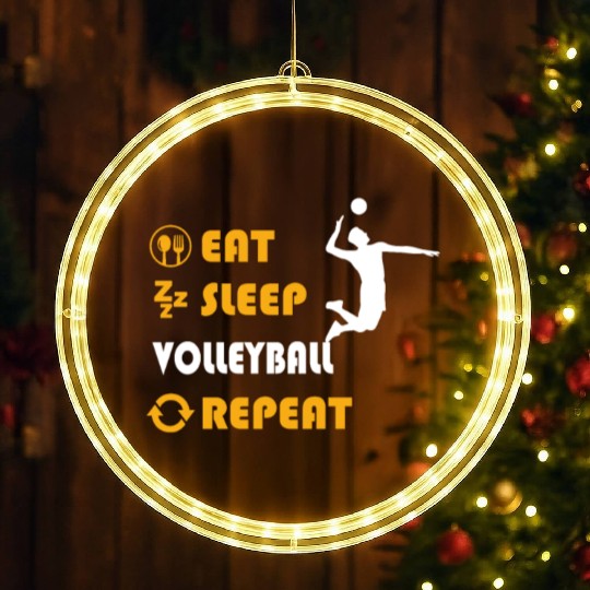 Volleyball - present for men and women LED Christmas Window Lights
