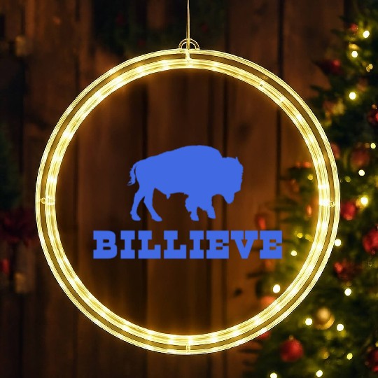 Bills Mafia BillieveShirt - Buffalo Football LED Christmas Window Lights