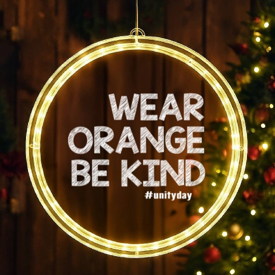 unity day wear orange LED Christmas Window Lights