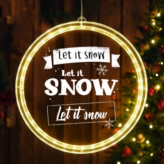 Let It Snow LED Christmas Window Lights