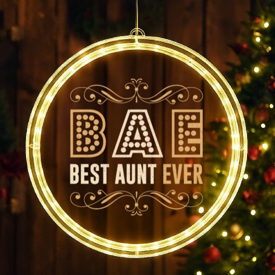 BAE - Best Aunt Ever Sister Niece Nephew Gift LED Christmas Window Lights