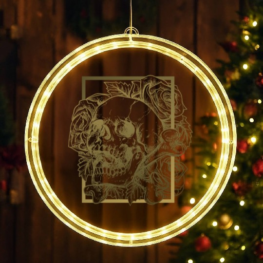 skull and roses LED Christmas Window Lights