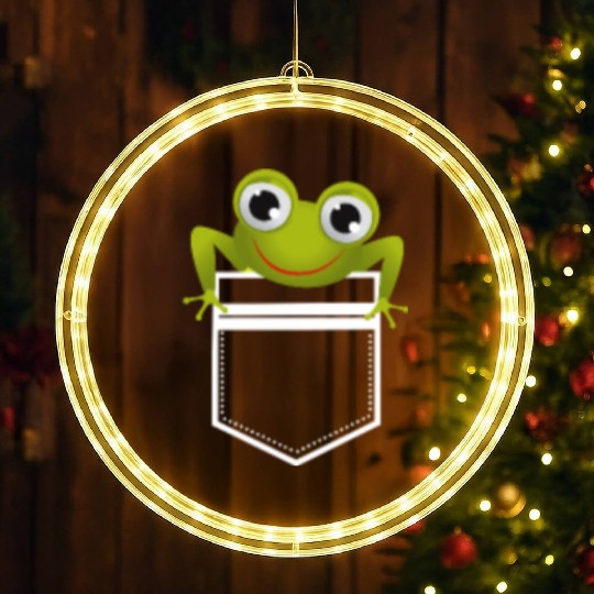 Cute Pocket Frog Toad Amphibian Animal Gift LED Christmas Window Lights
