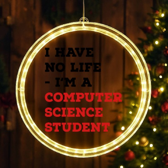 computer science student LED Christmas Window Lights