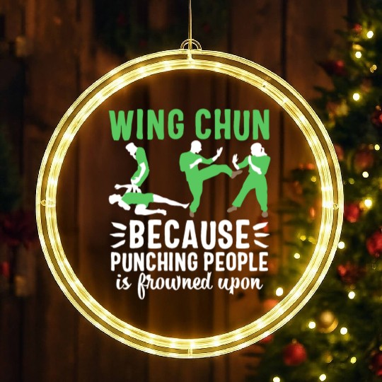 Wing chun LED Christmas Window Lights Kung Fu Martial Arts usa sport