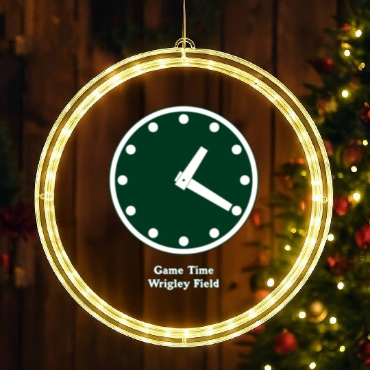 WRIGLEY FIELD SCOREBARD CLOCK IS CHICAGO CUBS GAME LED Christmas Window Lights