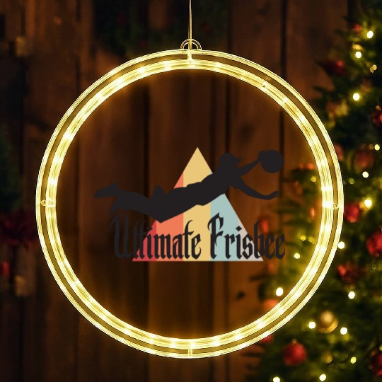 Ultimate Frisbee Layout LED Christmas Window Lights