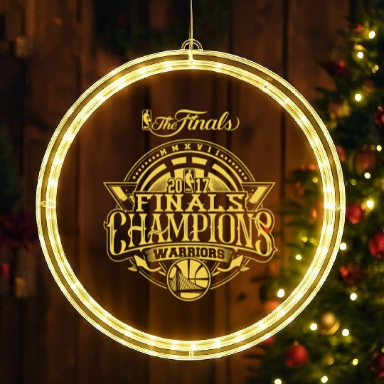 Golden State Warriors Finals Champions 2017 LED Christmas Window Lights