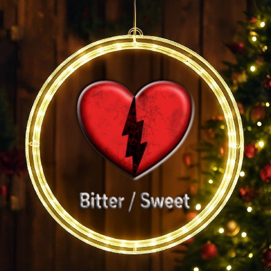 Heart Heartache Love Bitter Sweet Vintage Loving LED Christmas Window Lights