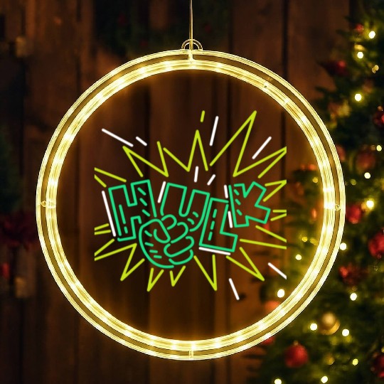 Neon Hulk LED Christmas Window Lights By Marvel Design By Humans----PD