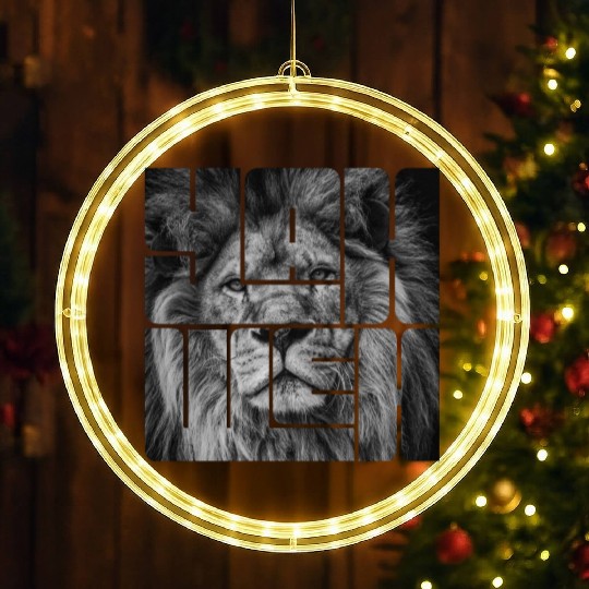 Yahweh (YHWH) Lion LED Christmas Window Lights