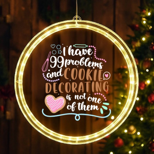 Funny Cookie Decorating Design for Cookie Artists LED Christmas Window Lights