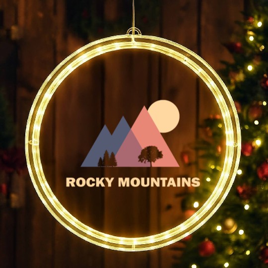 rocky mountains LED Christmas Window Lights