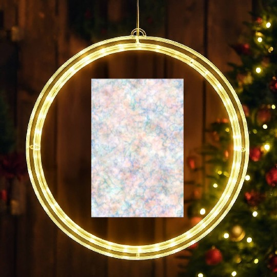 Multicolor Pastel Rainbow Marble Pattern LED Christmas Window Lights
