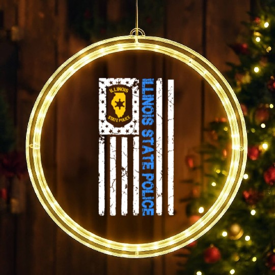 ILLINOIS STATE POLICE LED Christmas Window Lights