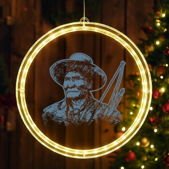 Geronimo Apache Native American Indian Warrior LED Christmas Window Lights