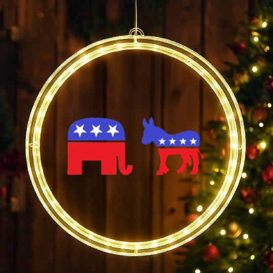 Democrat Republican LED Christmas Window Lights