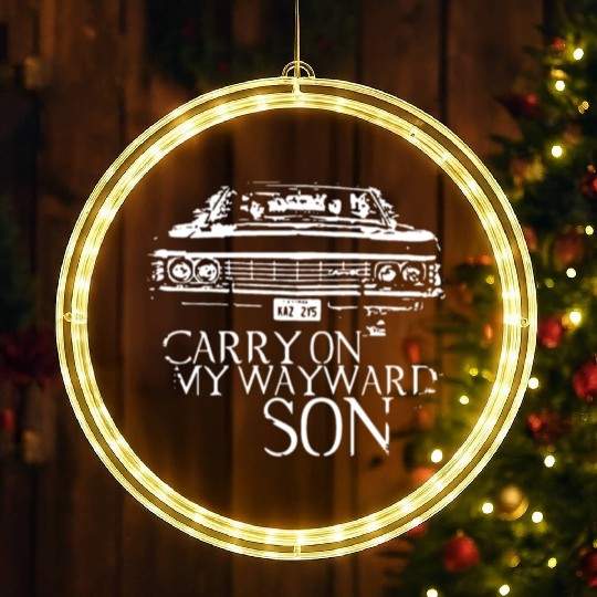 Carry on my wayward son Supernatural LED Christmas Window Lights