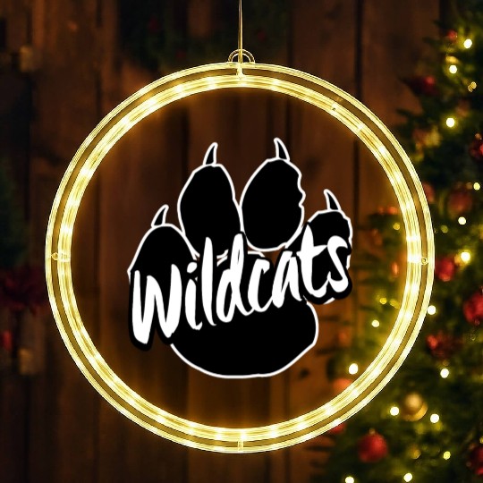 Wildcats Paw Print Back To School Spirit Mascot LED Christmas Window Lights