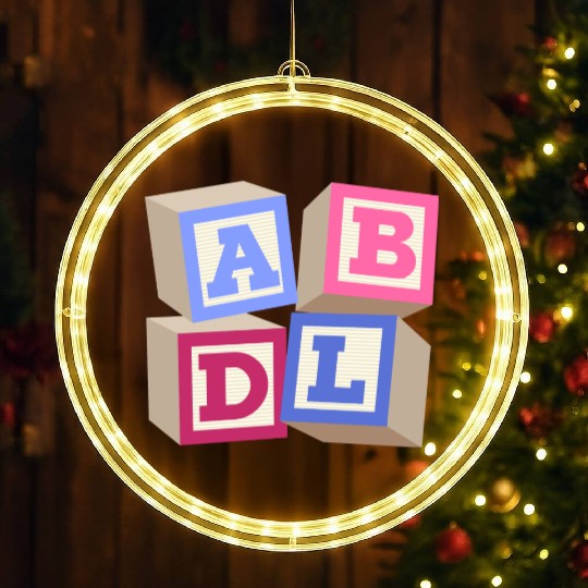 AB DL ageplay ABDL adult baby diaper baby LED Christmas Window Lights