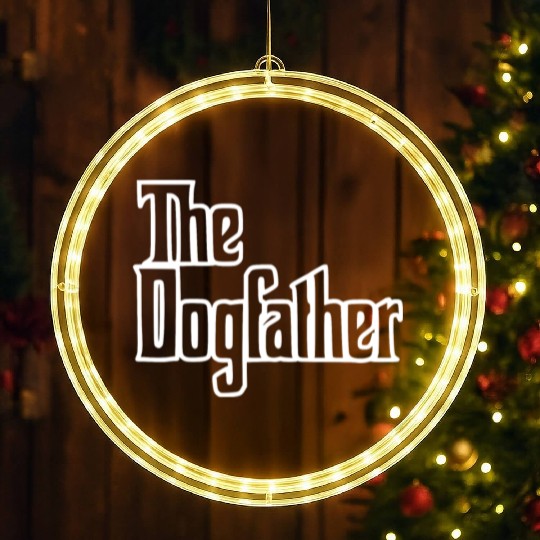 dogfather font1 LED Christmas Window Lights