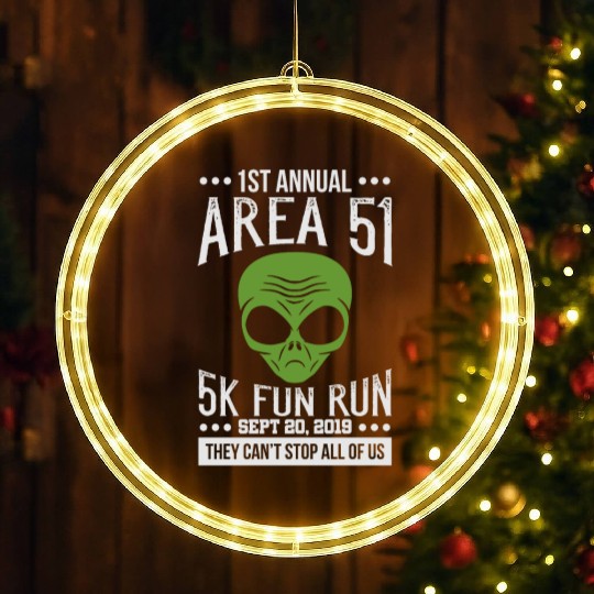Area 51 Alien Fun run LED Christmas Window Lights