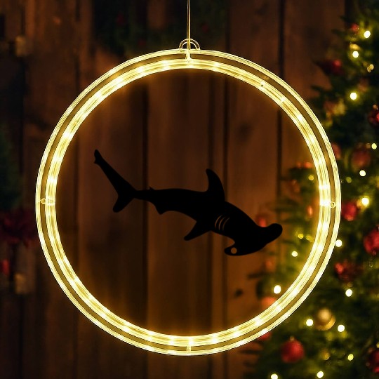 Silhouette design - Hammerhead Shark LED Christmas Window Lights