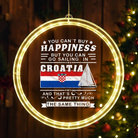 Croatia sailing, sailing ship Mediterranean gift LED Christmas Window Lights