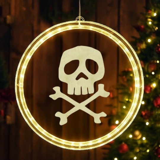 Misfits Style Captain Harlock Skull Crossbones LED Christmas Window Lights