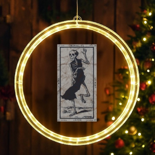 Occult The Death Tarot Card La Mort XIII Vintage LED Christmas Window Lights