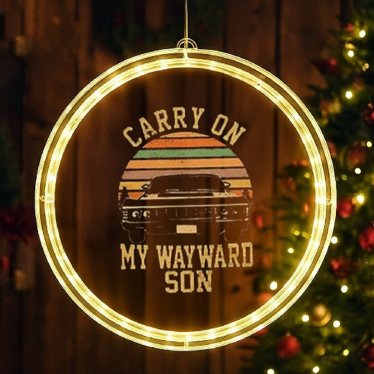 Supernatural Vintage LED Christmas Window Lights Carry On My Wayward Son