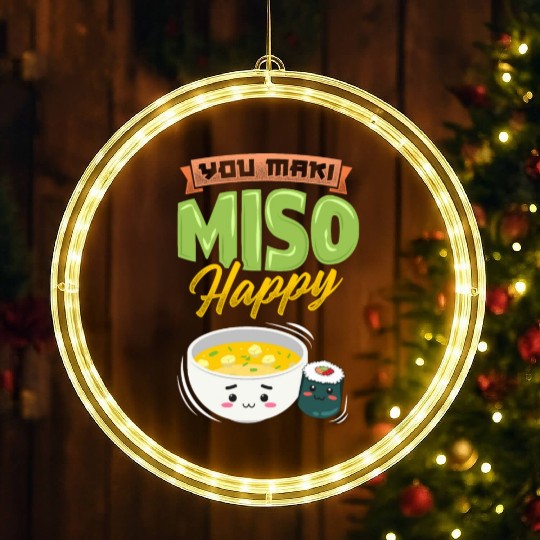 You Maki Miso Happy Sushi Soup Anime Manga Otaku LED Christmas Window Lights