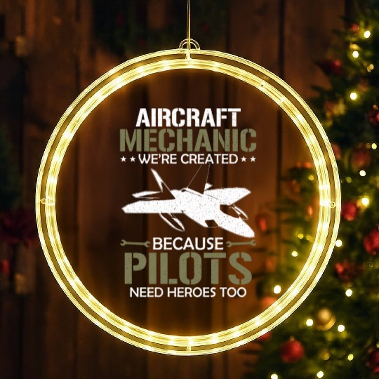 Aircraft Mechanic LED Christmas Window Lights