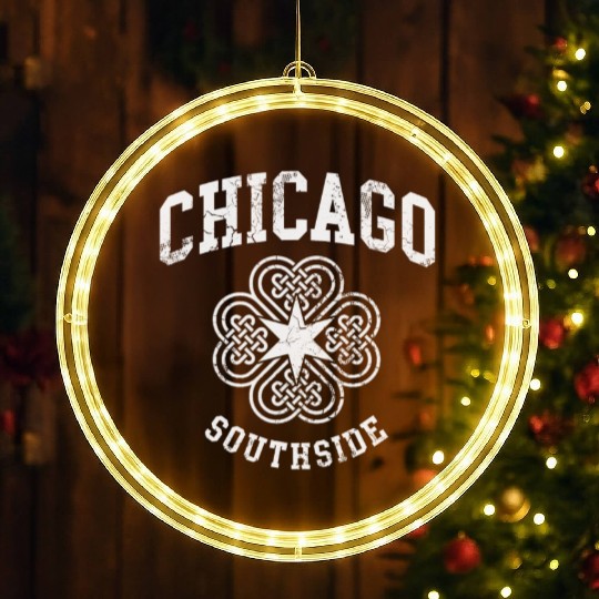 Chicago Southside Irish St Patricks Day LED Christmas Window Lights