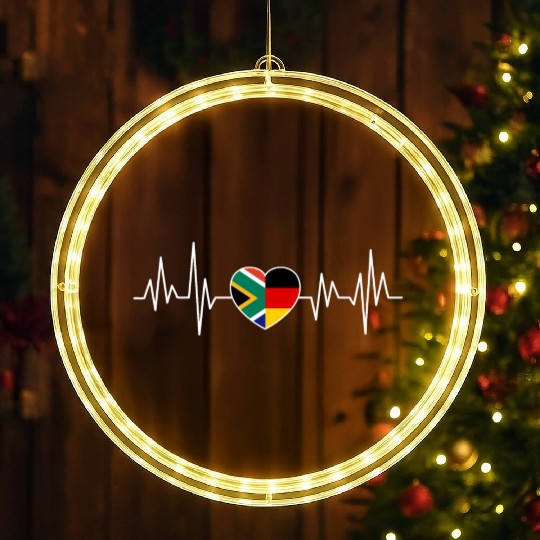 South Africa Germany Flag Two countries LED Christmas Window Lights