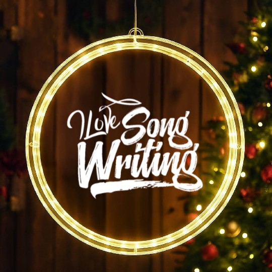 Songwriter Songwriting Writing Song Writer Compose LED Christmas Window Lights