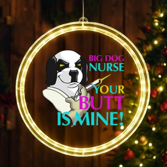 BIG DOG NURSE LED Christmas Window Lights