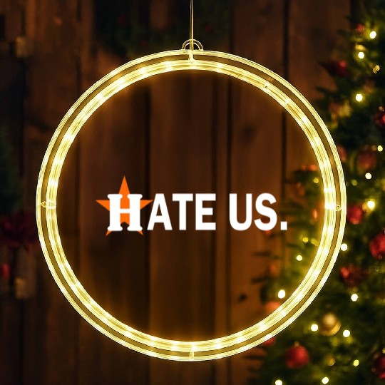 hate us houston astros LED Christmas Window Lights